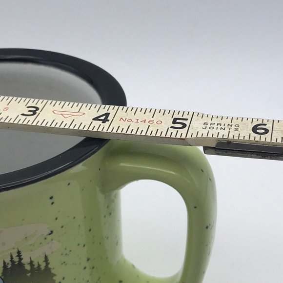 Camp Casual Ceramic Coffee Mug Cup RV Camper Camping Speckled Light Green 12oz - Picture 6 of 6